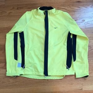 Neon Yellow and Navy Nike Track Jacket